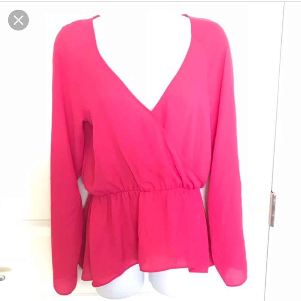 Leith (Nordstrom) Pink Blouse Sz L NWOT